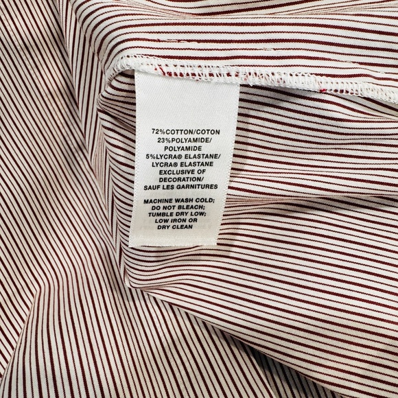 Lafayette 148 New York Pink Striped Button Down Shirt - Picture 8 of 10